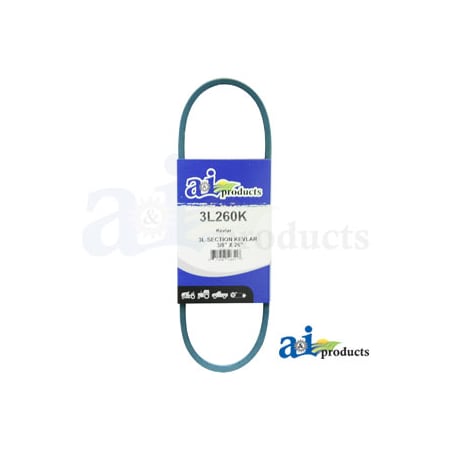 A & I Products Aramid Blue V-Belt (3/8" X 26" ) 11" x4" x0.5" A-3L260K